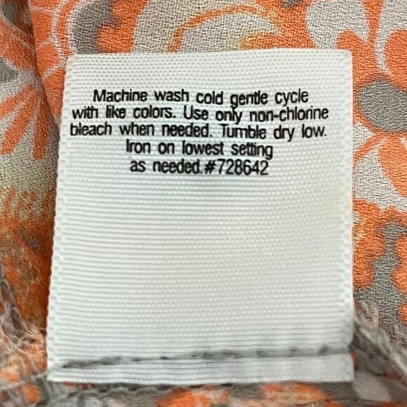 a.n.a. Orange And Brown Paisley Boho Top   Size XL - Picture 5 of 5